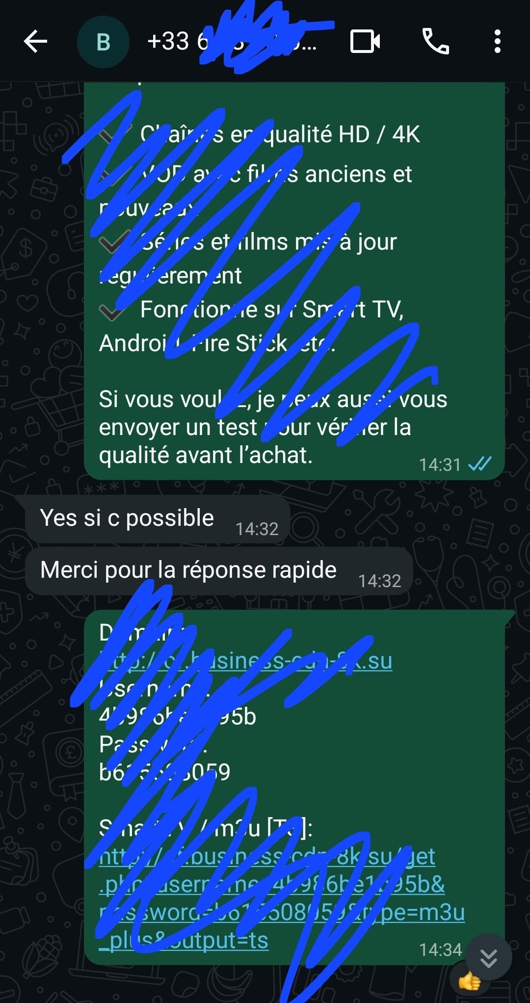 Avis client WhatsApp 1