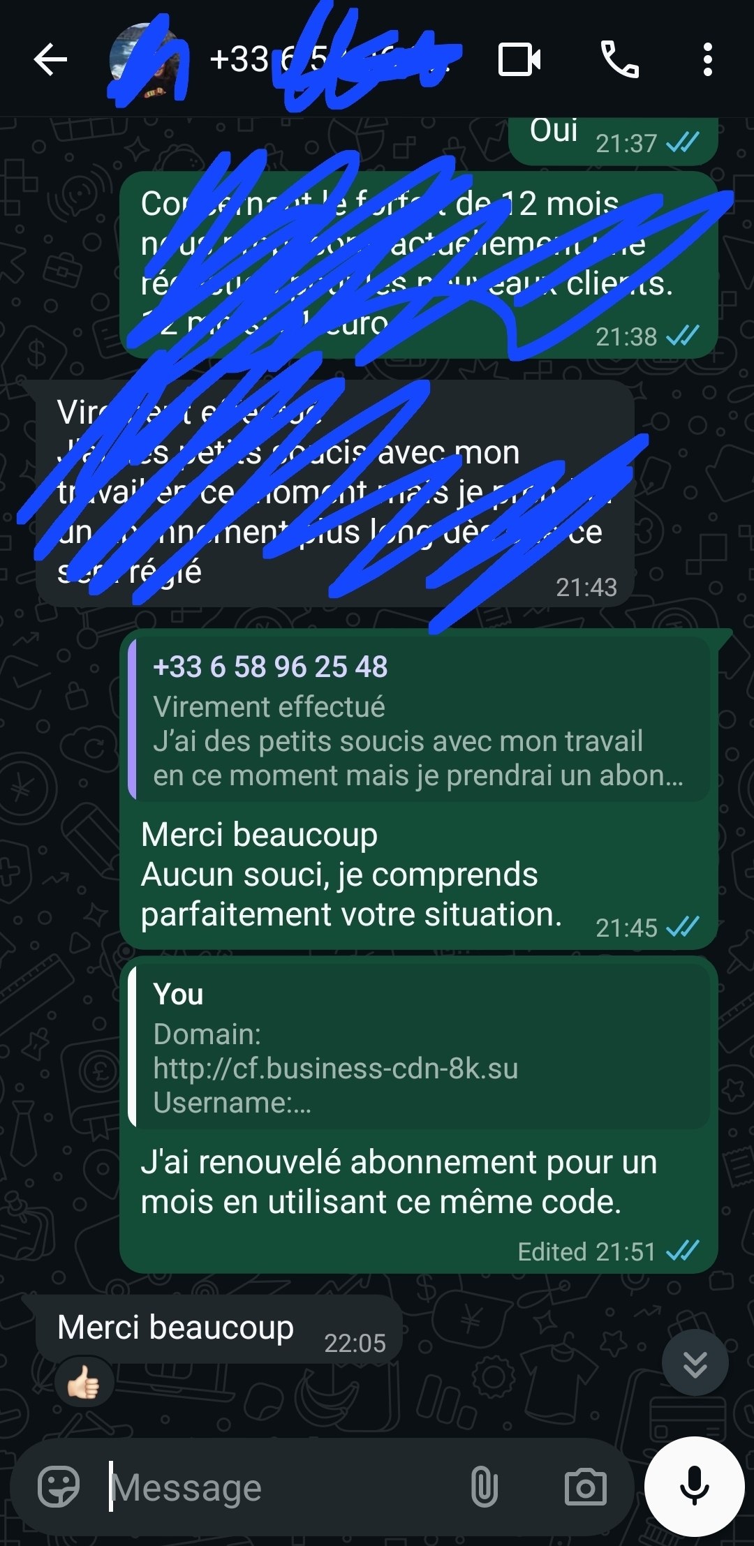 Avis client WhatsApp 2