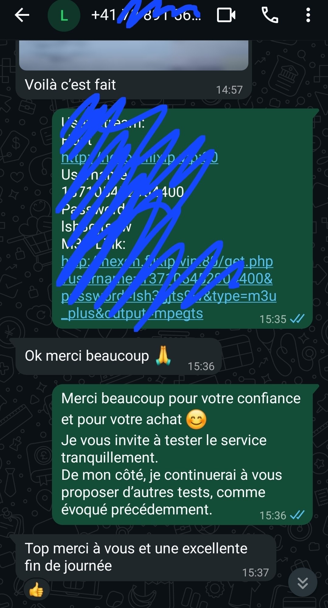 Avis client WhatsApp 5